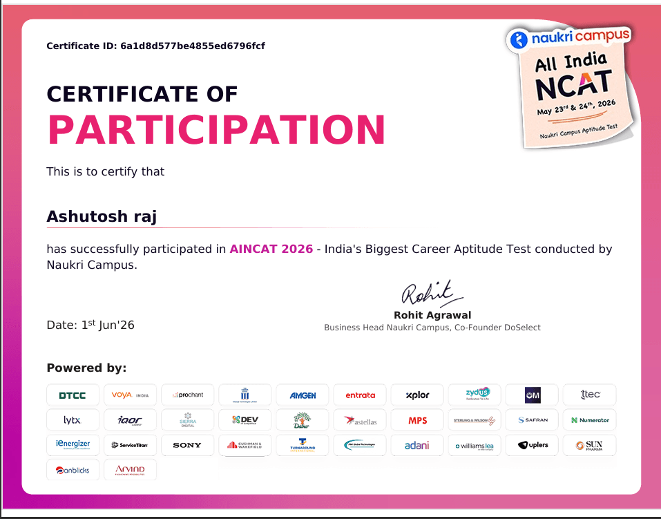 NxtWave NCAT AI Certification
