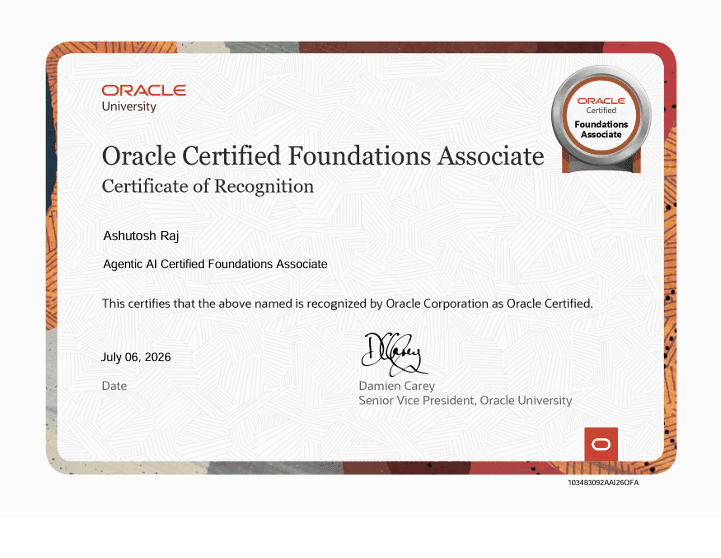 Oracle Agentic AI Certified Foundations Associate